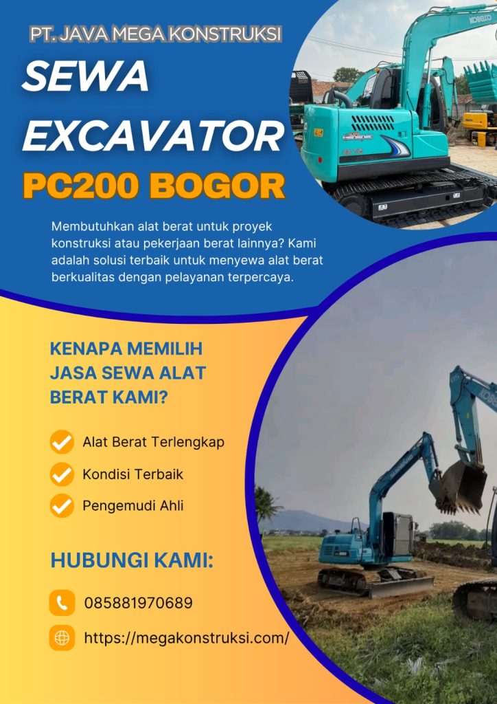 Harga Sewa Excavator PC200 Bogor