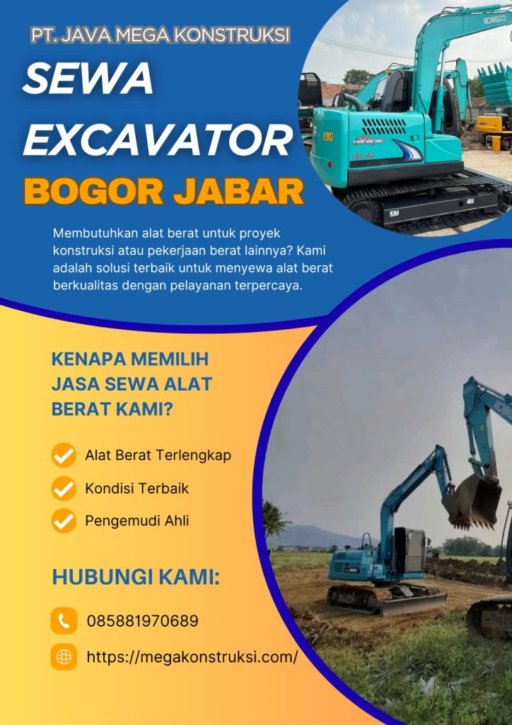 Harga Sewa Excavator Bogor Per Hari