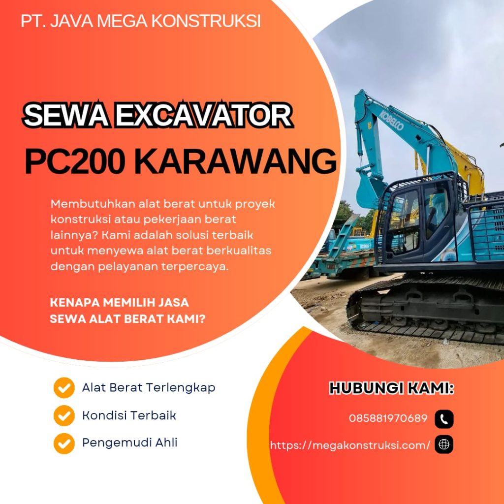 Harga Sewa Excavator PC200 Karawang
