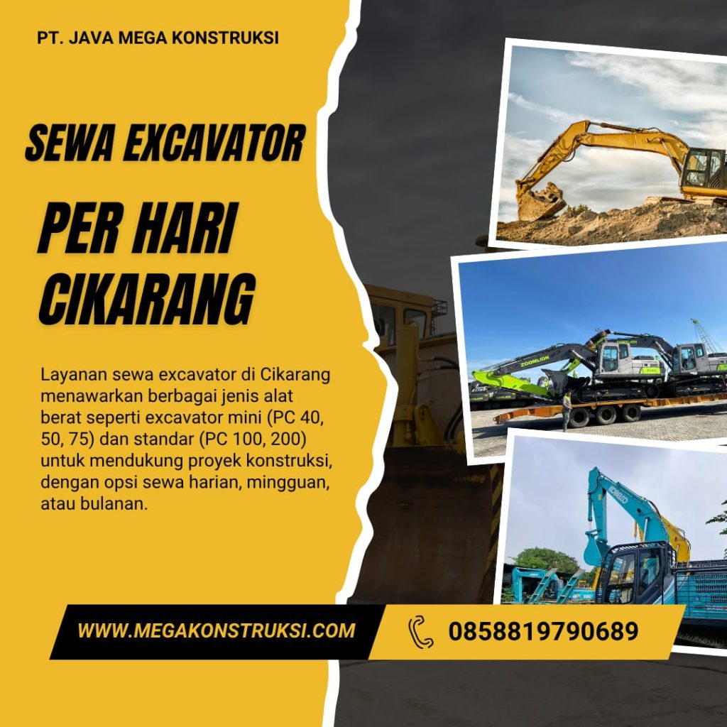 Sewa Excavator Per Hari Cikarang
