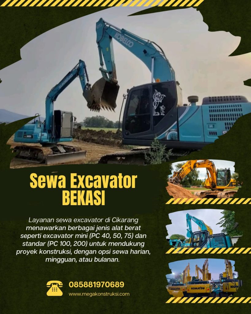 Sewa Excavator Bekasi - Harga Terjangkau