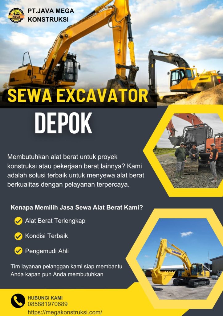 Sewa Excavator Depok Harga Terjangkau