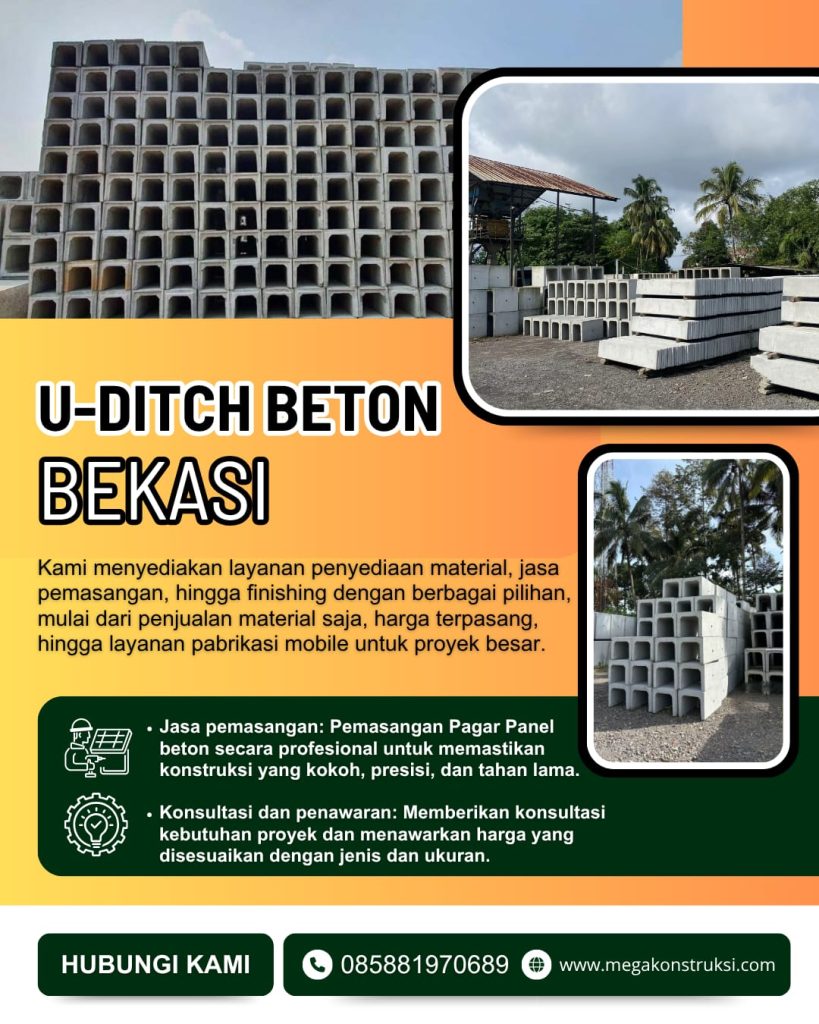 Harga U Ditch Beton Bekasi Jual Saluran Air