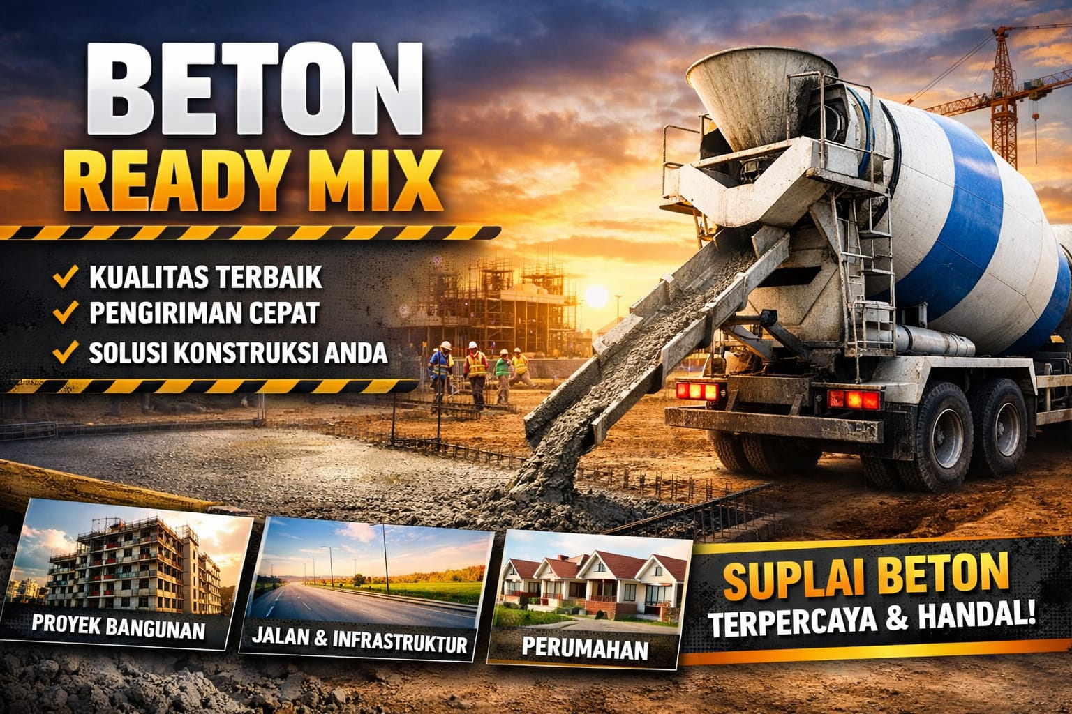 Harga Beton Readymix Bandung 2026 Terbaru per M3