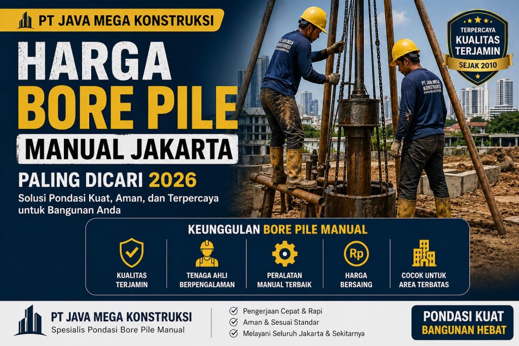 Harga Bore Pile Manual Jakarta Paling Dicari 2026