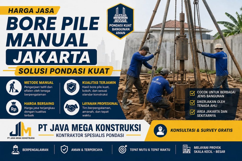 Harga Jasa Bore Pile Manual Jakarta Solusi Pondasi Kuat
